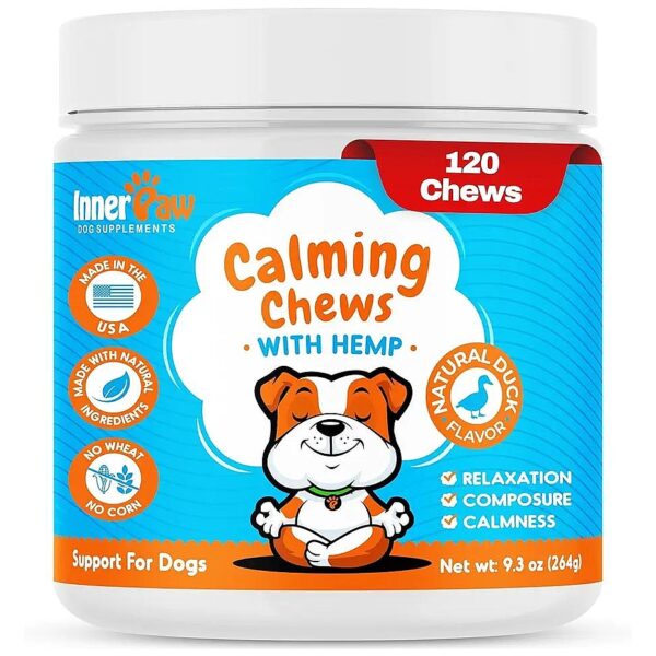 Soft and Chewy Calming Treats for Dogs with Separation Anxiety and Loud Noise