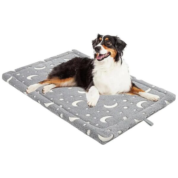 Soft and Comfortable Dog Bed Mat - 24'' x 36'' Reversible Flannel and Canvas