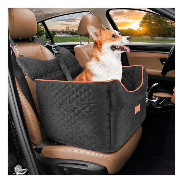 Soft and Comfortable Dog Booster Seat with Storage Compartments for Small Pets