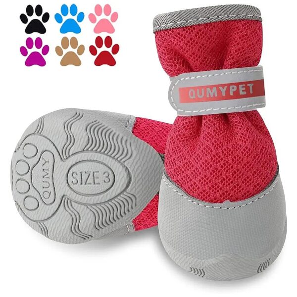 Soft and Comfortable Dog Boots with Reflective Strip and Anti-Slip Sole for Small Dogs