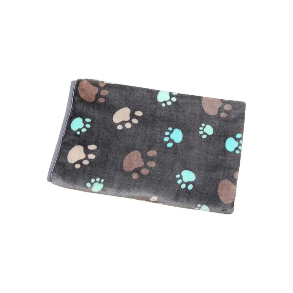 Soft and Comforting Paw Print Fleece Flannel Pet Blanket for Dogs and Cats