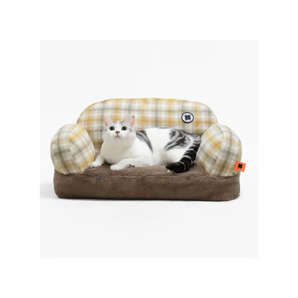 Soft and Cozy Pet Sofa Bed for Small Medium Dogs Cats in Retro Style