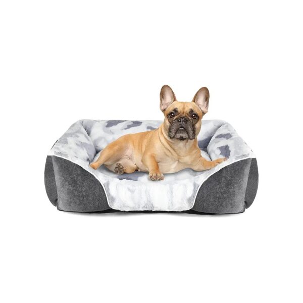 Soft and Cozy Rectangular Dog Bed for Small Medium Dogs with Machine Washable