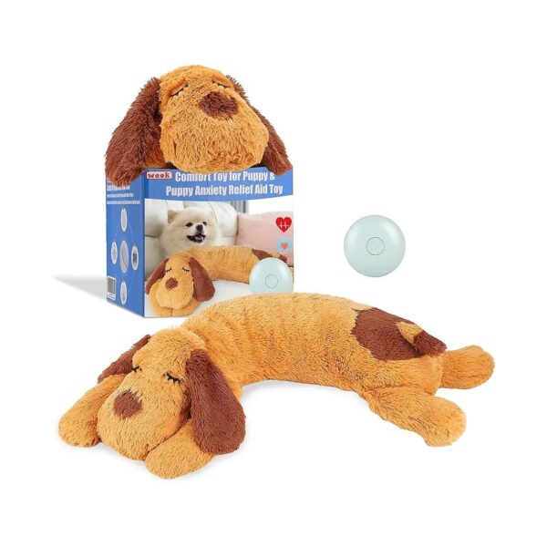 Soft and Cuddly Heartbeat Toy for Puppy Anxiety Relief and Insomnia Aid