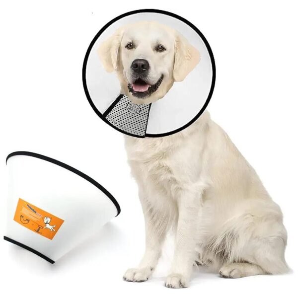 Soft and Durable Dog Cone Collar for Medium Large Dogs with Anti-Licking Protection