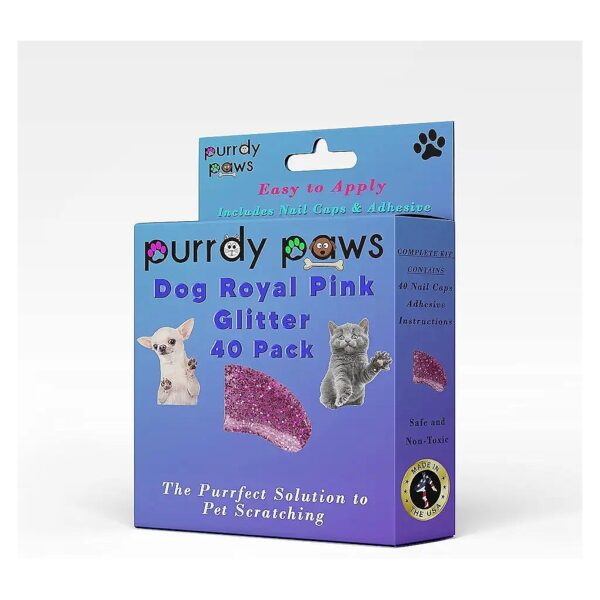 Soft and Flexible Nail Caps for Small Dogs Royal Pink Color