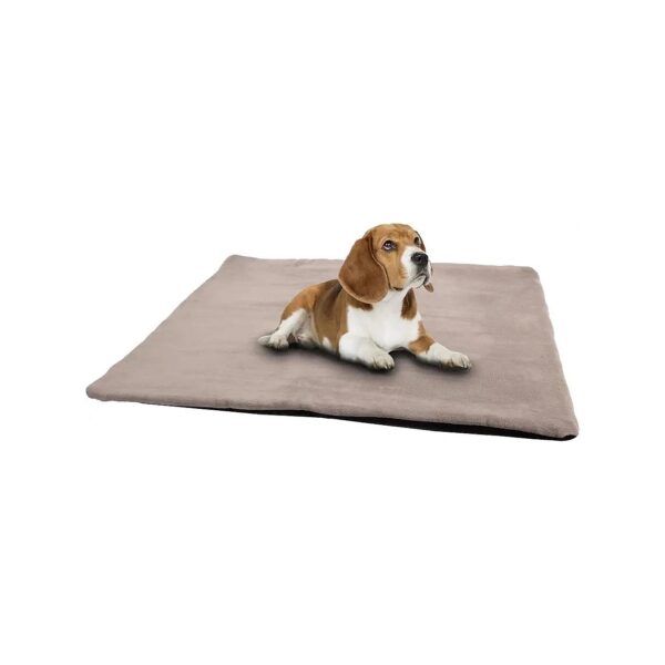 Soft and Fluffy Grey Dog Mat for Sleeping and Relaxation