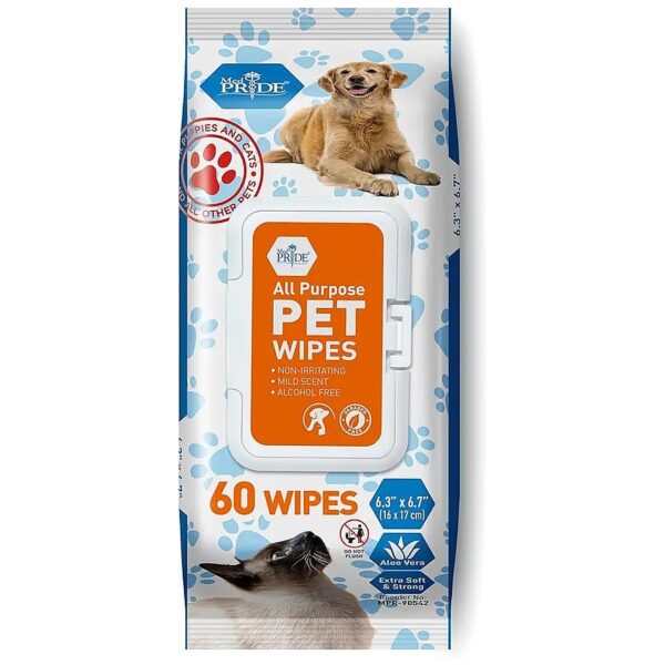 Soft and Gentle Hypoallergenic Pet Wipes for Dogs and Cats