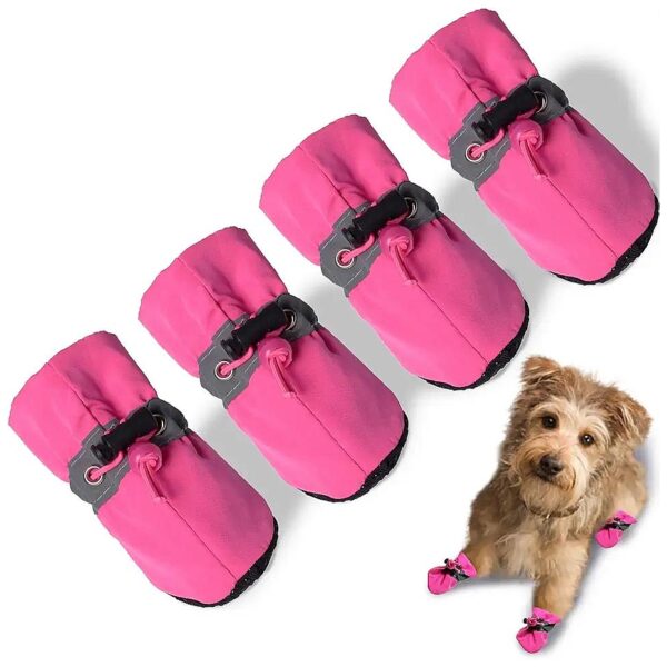 Soft and Insulated Paw Protector Dog Booties for Small to Medium Dogs