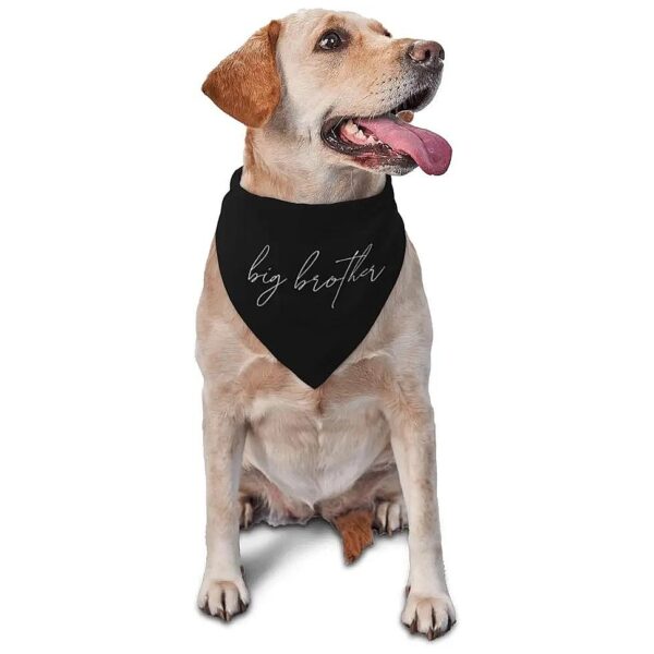 Soft and Lightweight Reversible Dog Bandana for Small to Large Breeds Black