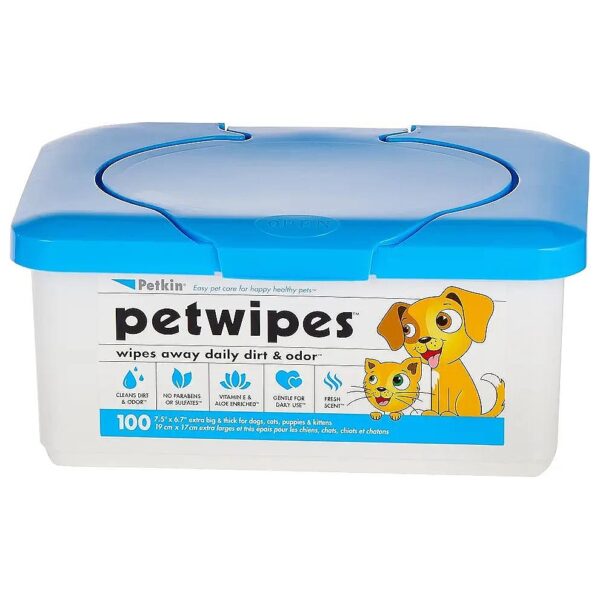 Soft and Non-Irritating Pet Cleaning Wipes 100 Count