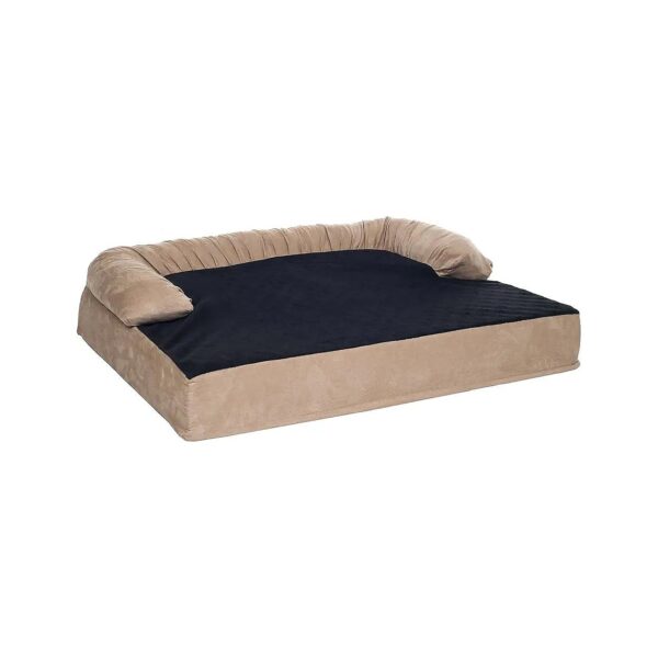 Soft and Orthopedic Memory Foam Pet Bed with Bolster and Cooling Gel