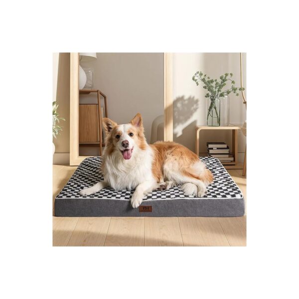 Soft and Plush Orthopedic Dog Bed for Large Dogs and Cats with Easy Cleaning Cover