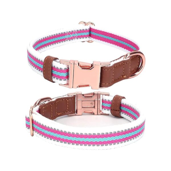 Soft and Reflective Dog Collar with Adjustable Metal Buckle for Small Medium Large Dogs