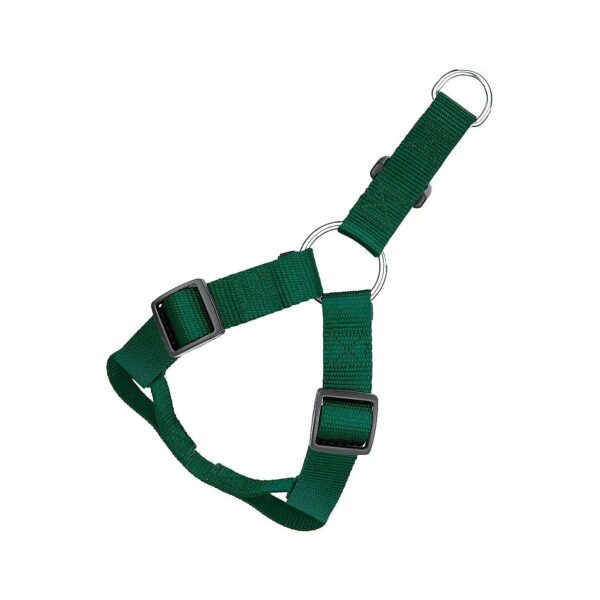 Soft and Snug Nylon Dog Harness in Vibrant Green, Adjustable and Hassle-Free Buckle