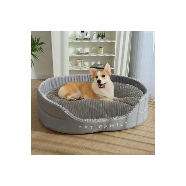 Soft and Stylish Dog Bed for Large Breed Dogs with Gray Color