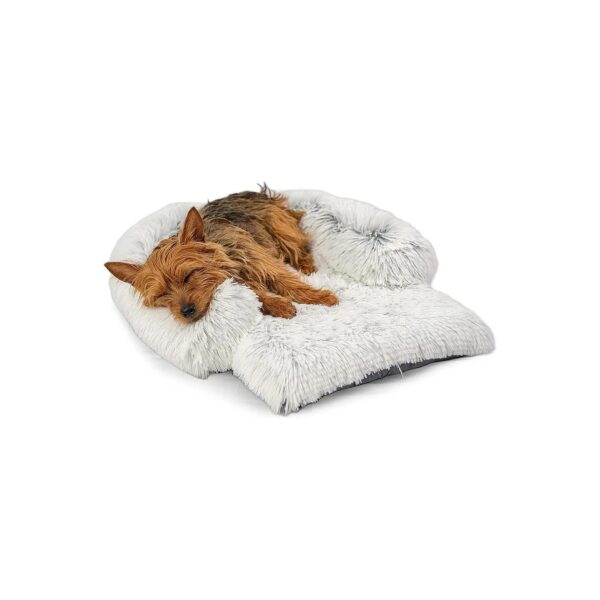 Soft and Supportive Dog Bed Crate Pad with CoziLOFT Bolster for Pet Comfort