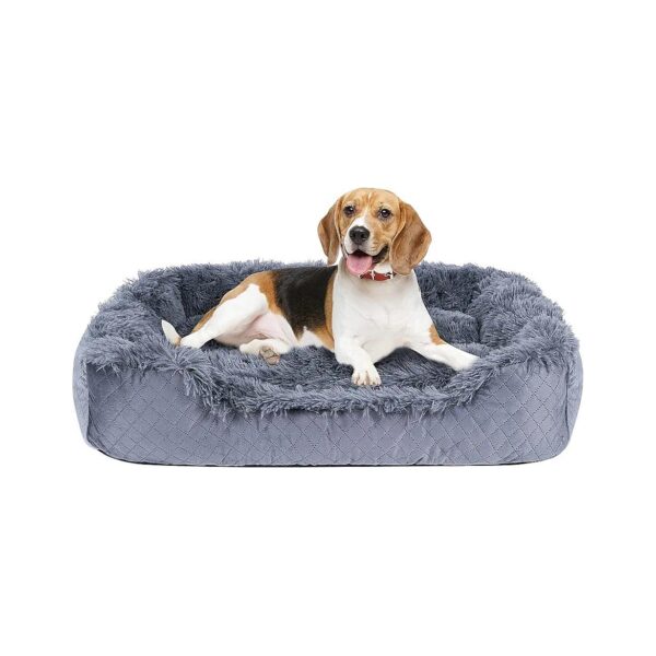 Soft and Supportive Dog Bed for Medium-Sized Dogs with Machine Washable Design