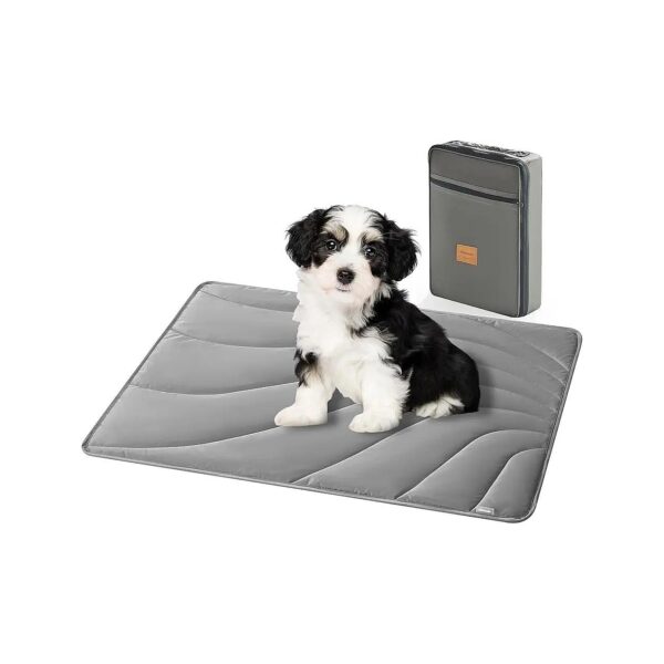 Soft and Supportive Nylon Dog Mat for Outdoor Adventures with Grey Color Option