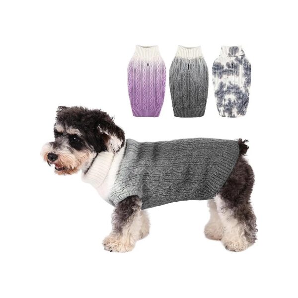 Soft and Warm Dog Sweater with Turtleneck and Sleeveless Design for Christmas