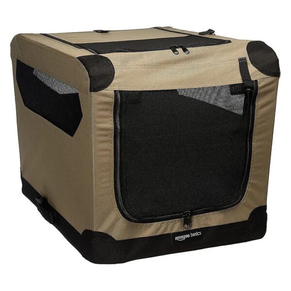 Soft-Sided 2-Door Dog Crate Kennel for Small Dogs with Easy Setup