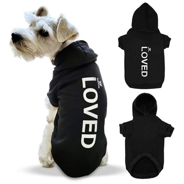 Softly Slaying Pet Fashion Small Medium Dog Sweater with Loved Printed Hoodie