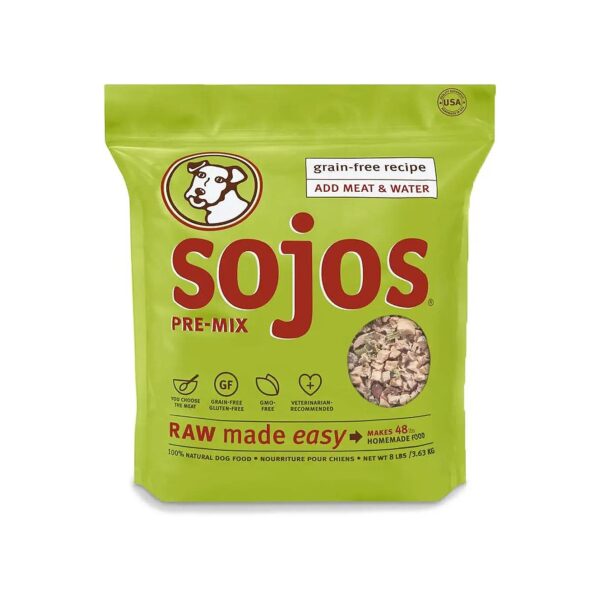 Sojos Grain-Free Raw Dog Food Pre-Mix for Allergy Relief and Healthy Digestion