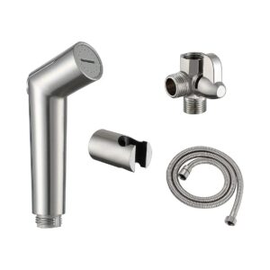 Solid Brass Dog Shower Attachment with Brass Diverter Valve for Pet Shower Sprayer Kit