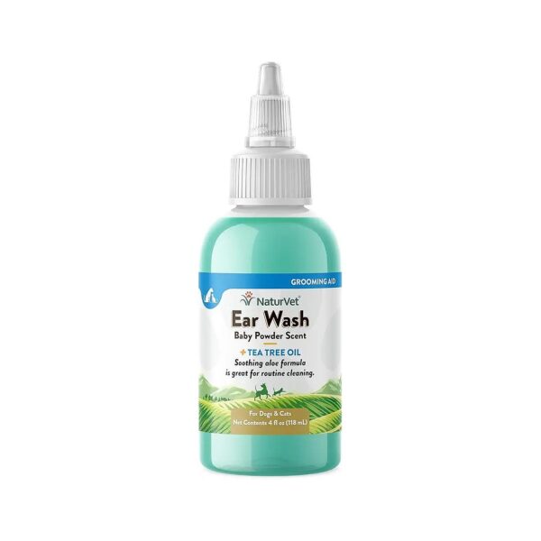 Soothing Ear Wash with Tea Tree Oil and Baby Powder Scent for Comfort