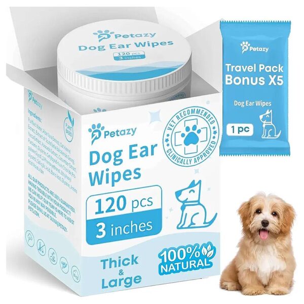 Soothing Ear Wipes for Pets - Natural Ingredients, Fragrance-Free, and Safe