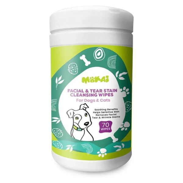 Soothing Eye Discharge and Tear Stain Remover Wipes for Pets