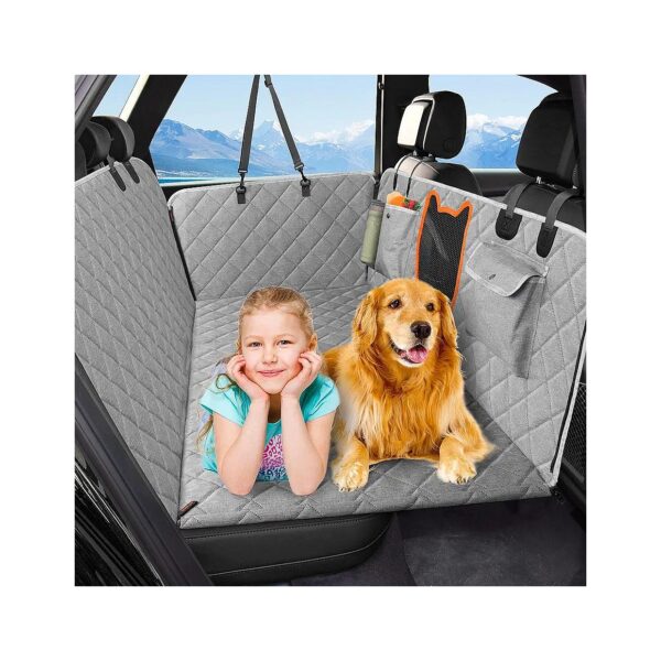 Spacious Car Bed for Dogs with Waterproof Hammock, 400lbs Capacity