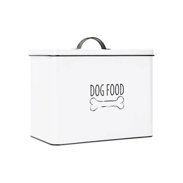 Spacious and Durable Dog Food Storage Bin with Fitted Lid and Stickers