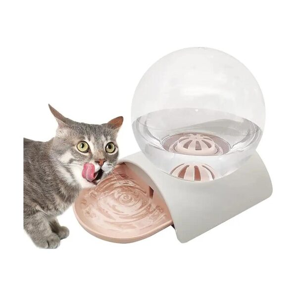 Spherical Pet Water Bottle with Automatic Refill for Cats and Small Dogs