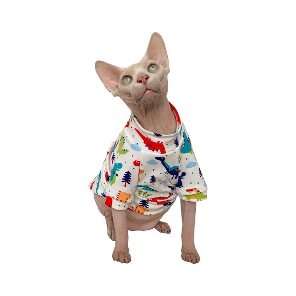 Sphynx Hairless Cat Sleeveless Pet T-Shirts for Cats Small Dogs Apparel