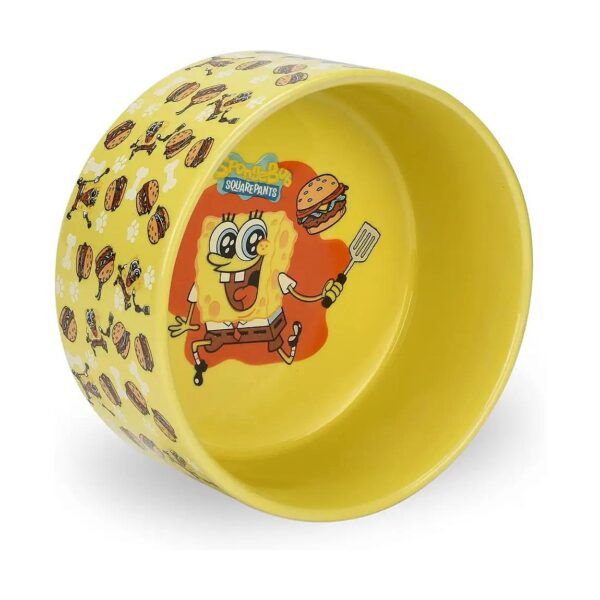 SpongeBob SquarePants Ceramic Dog Food Bowl for Small, Medium, and Large Breed Dogs