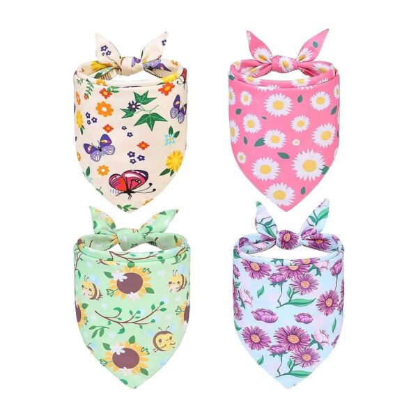 Spring Summer Fashionable Pet Triangle Scarf Bandanas for Small Medium Large Dogs Cats