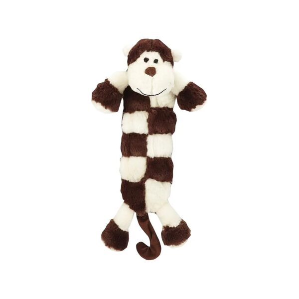 Squeaktacular Monkey Squeak Toy with Soft Plush Material and Buckles