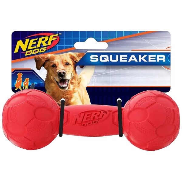 Squeaky Barbell Dog Toy for Healthy Teeth and gums