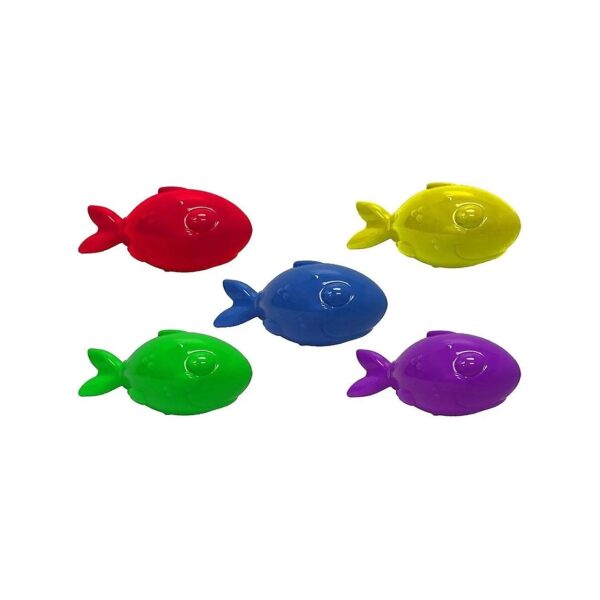 Squeaky Latex Fish Dog Toy for Small Dog Breeds, 7 Inch, Assorted Colors