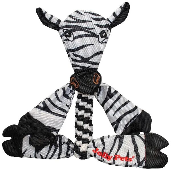 Squeaky and Crinkly Zebra Print Dog Toy for Dogs of All Stages