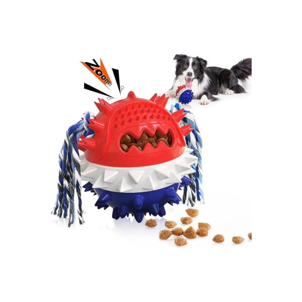 Squeaky and Interactive Dog Toys for Large Medium Dogs with Treat Dispensing System