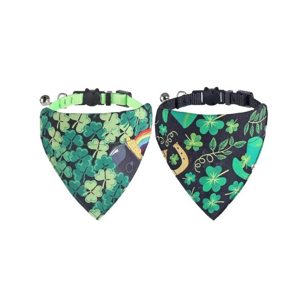 St Patrick's Day Collar for Cats with Ringing Bell and Adjustable Length