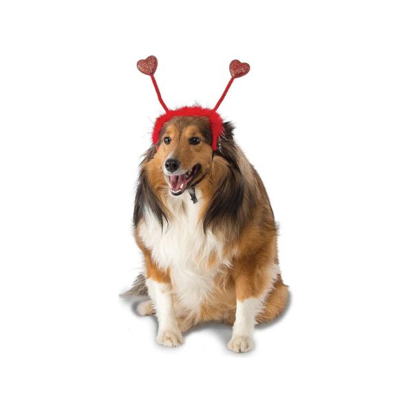 St Patrick's Day Red Heart Bopper Costume for Medium to Large Dogs