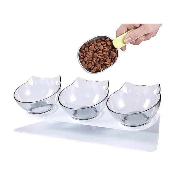 Stable and Non-Slip Raised Cat Bowls with Stand for Stress-Free Meals