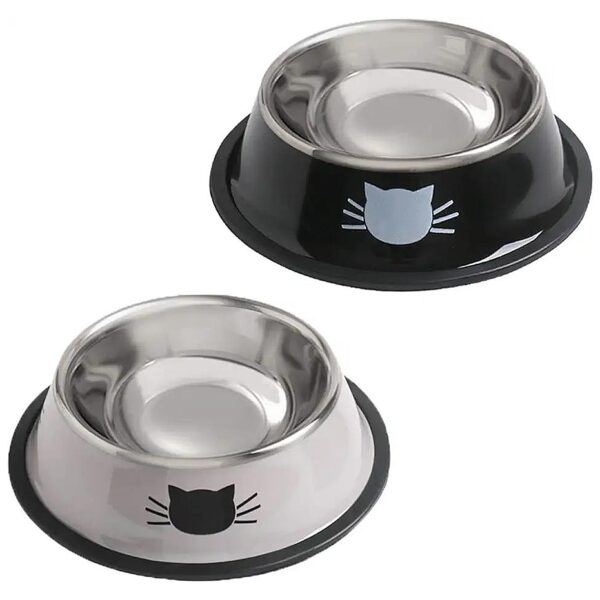 Stackable Stainless Steel Food and Water Bowls for Cats, Dogs, and Small Animals