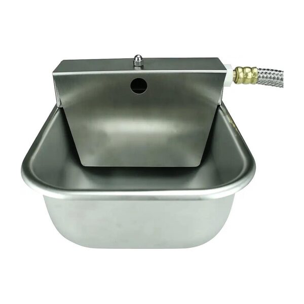 Stainless Steel Automatic Dog Waterer Bowl Dispenser for Outdoor Use with Easy Refill