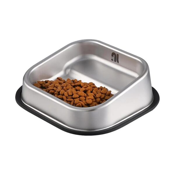 Stainless Steel Dog Bowl for Flat-Faced Breeds and Cats