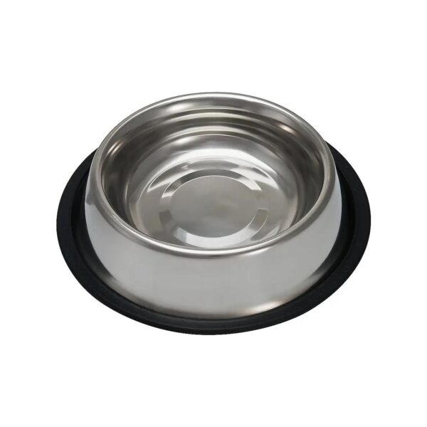 Stainless Steel Dog Bowl with No-Tip Design for Multiple Pets