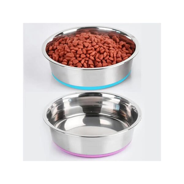 Stainless Steel Dog Bowls for Multiple Pets with Non-Slip and Easy Cleaning